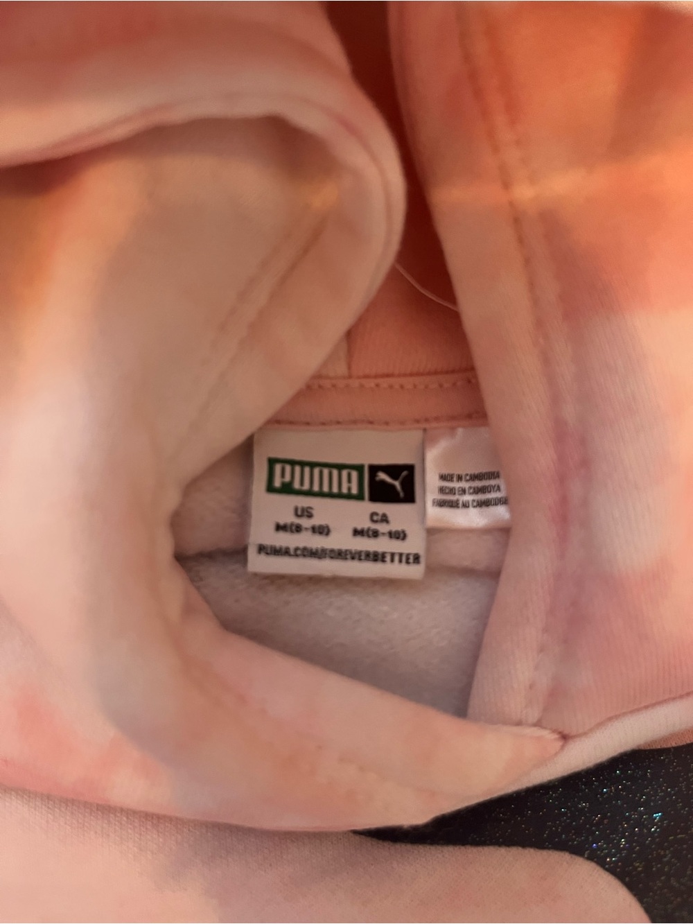 Puma Kids Chalk Pink Tie-Dye Hoodie with Logo - Picture 2 of 6